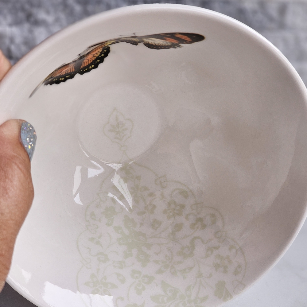 Anthropologie Butterfly Teacup Set with Red Polka Dots - Set Of Two. - Picture 6 of 10